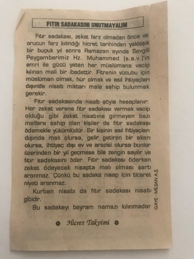 MART 19 CUMA 1993 YILI TAKVİM YAPRAGI