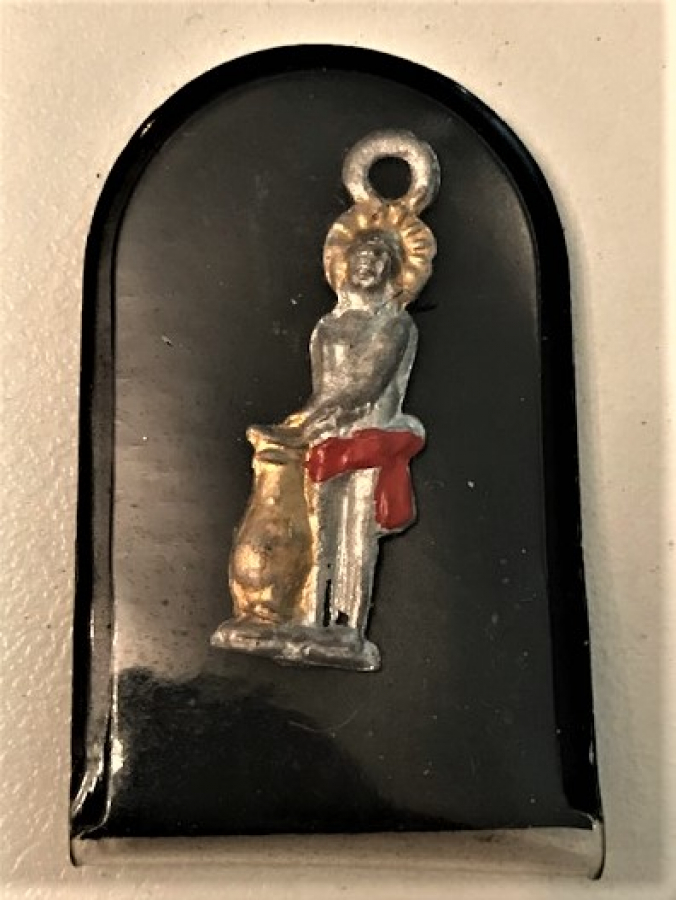 1960 LI YILLARDA UFAK BOYDA 25 MM İTALYADA KİLİSELERİN YARDIM AMACLI SATTIKLARI ORJİNAL KABINDA AZİZ