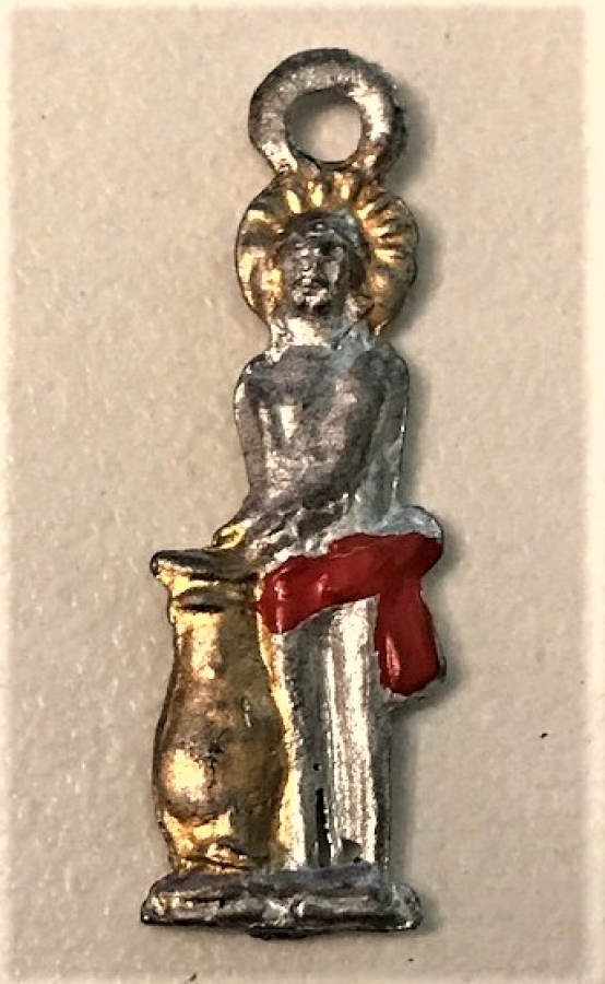 1960 LI YILLARDA UFAK BOYDA 25 MM İTALYADA KİLİSELERİN YARDIM AMACLI SATTIKLARI ORJİNAL KABINDA AZİZ