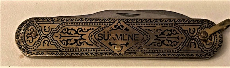 1990 SÜRMENE EL DÖGME CELİK CAKI PASLANMAZ VE DIŞ KISMI PİRİNC