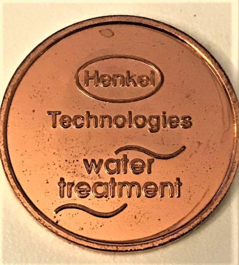 BRONZ 50 MİLLİON EURO 2005 HENKEL TECHNOLOGİES WATER TREATMENT HATIRA PARA 30 MM ÇAPINDA