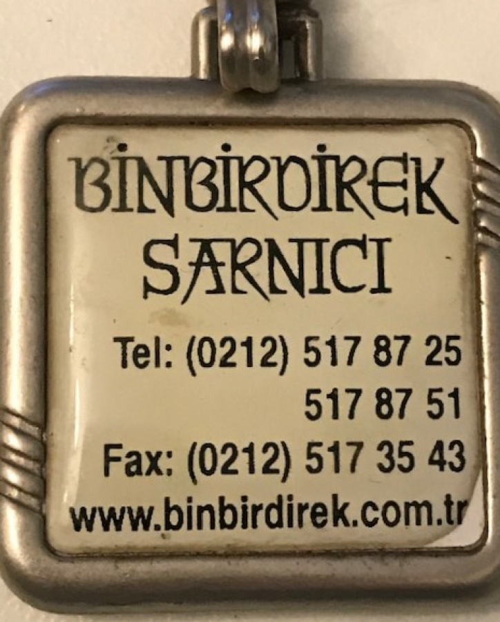 BİNBİRDİREK SARNICI TEMALI ÜZERİ NAZAR BONCUKLU METAL ANAHTARLIK