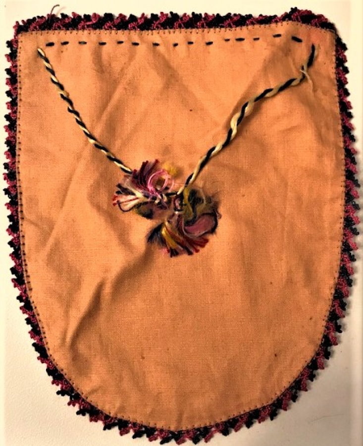 OSMANLI KESE EL İŞLELİ EL YAPIM OYA İŞLEMELİ PARA KESESİ  BOYU 15 CM ENİ 12 CM