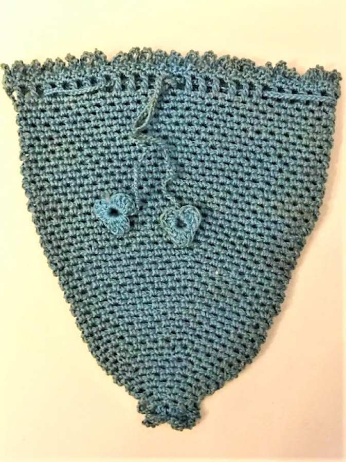 OSMANLI KESE  EL İŞLELİ EL YAPIM  PARA KESESİ  BOYU 10 CM ENİ 9 CM 