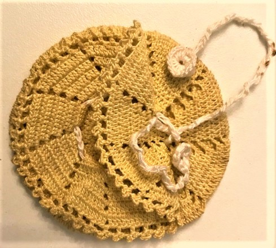 OSMANLI KESE  EL İŞLELİ EL YAPIM PARA KESESİ  CAPI 7 CM