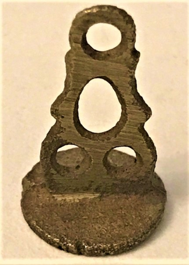 OSMANLI PİRİNC EL KAZIMA MÜHÜR 15 MM CAP ÖLCÜLERDE