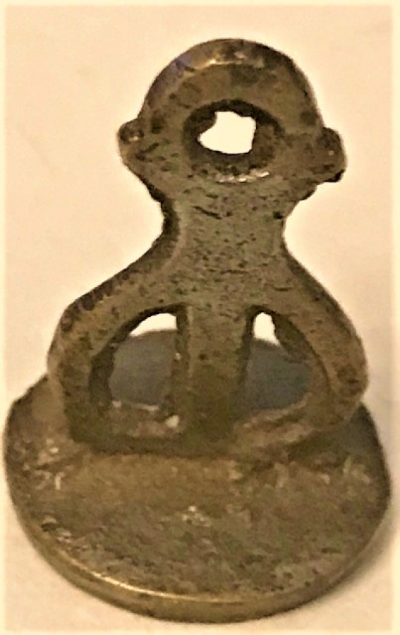 OSMANLI PİRİNC EL KAZIMA MÜHÜR 15  MM  CAP ÖLCÜLERDE 