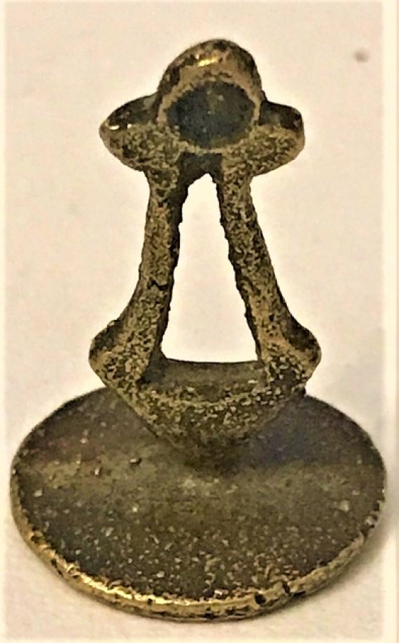 OSMANLI PİRİNC EL KAZIMA MÜHÜR 15  MM  CAP ÖLCÜLERDE 