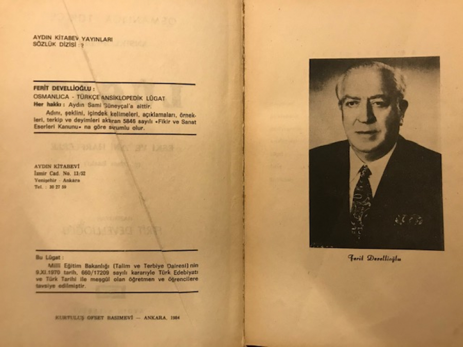 FERİT DEVECİOGLU  OSMANLICA TÜRKCE ANSİKLOPEDİK LÜGAT