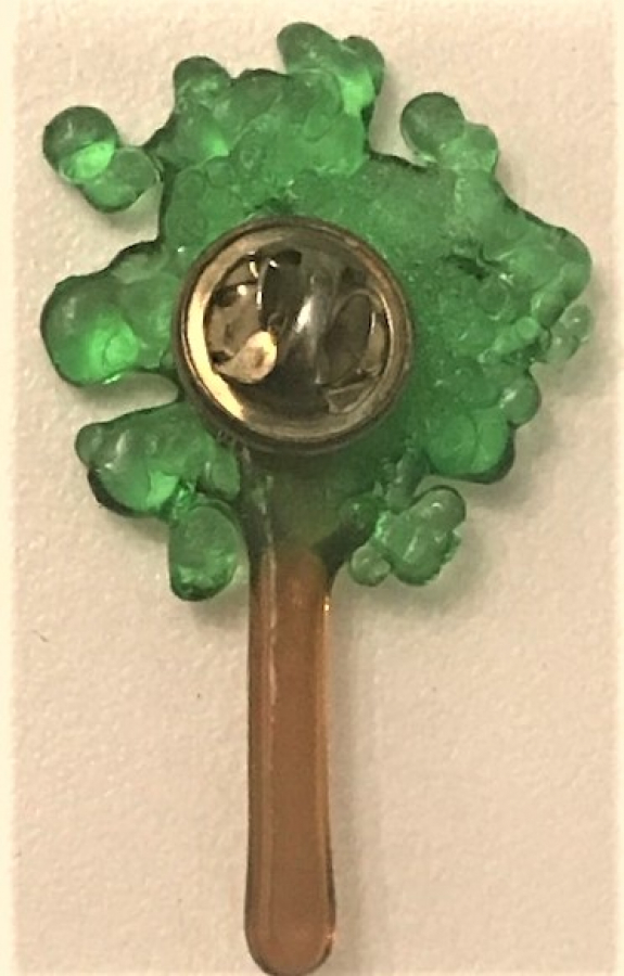 İTALYAN CAM AGAC EL YAPIM CEVRECİ YAKA RÖZET