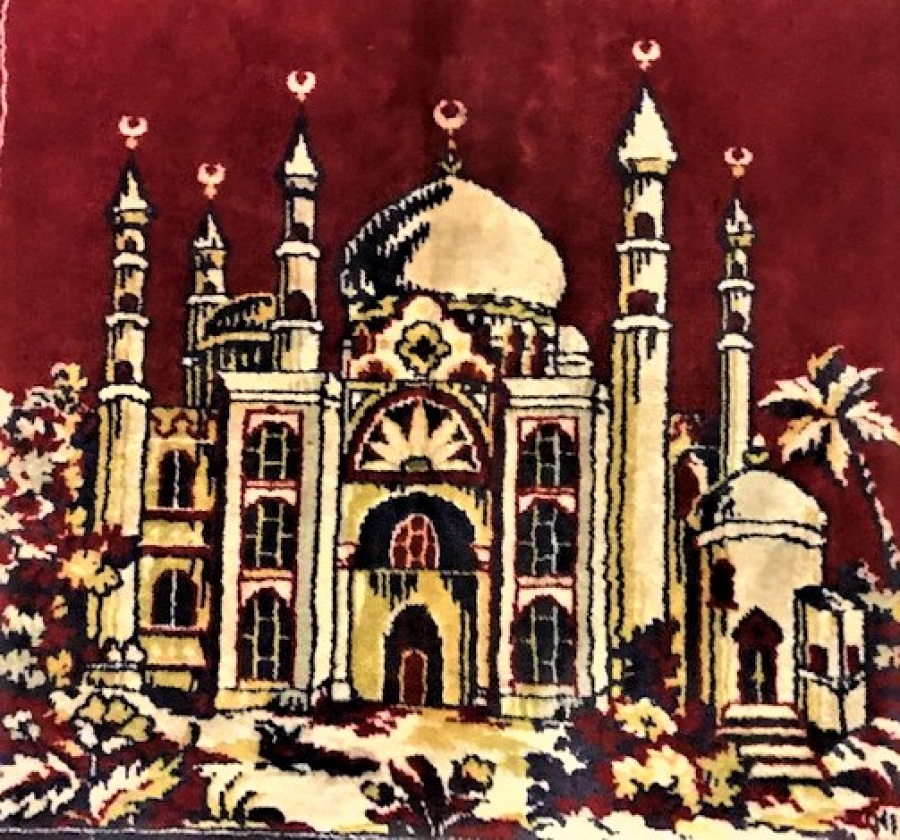 CAMİ DESENLİ FLOŞ DOKUMA NAMAZLIK SECCADE