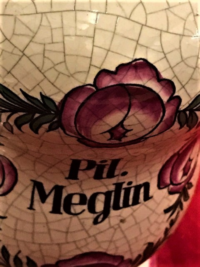 1900 OSMANLI HERR FAYENCE PİL MEGLİN PORSELEN KAPAKLI İLAC KUTU KAPAKLI