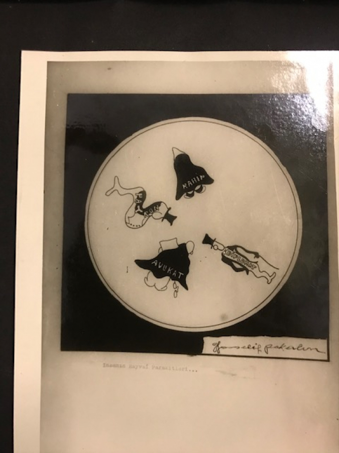 KARİKATÜRİST MELİH PAKALIN İMZALI SİYASI KERİKATÜRLERDEN OLUŞAN ALBUM  D. 1941 Ö. 2004