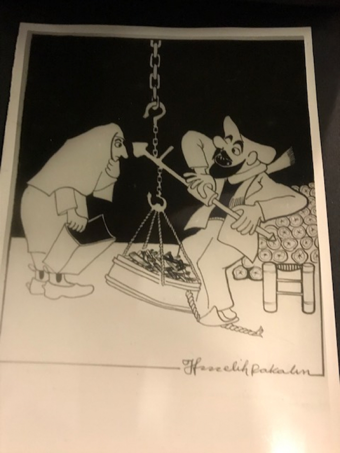 KARİKATÜRİST MELİH PAKALIN İMZALI SİYASI KERİKATÜRLERDEN OLUŞAN ALBUM  D. 1941 Ö. 2004