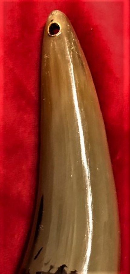 ÜZERİ EL BOYAMA KALEM İŞLEMELİ BÜYÜK BOYDA  BOYNUZ KADEH 30 CM BOYUNDA 