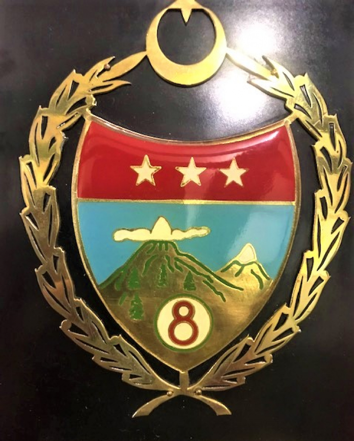 8 .ORDU KARA KUVVETLERİ ÜSTÜM BAŞIRI PLAKEDİ ŞİLT 1970 TARİHLİ ALBAY