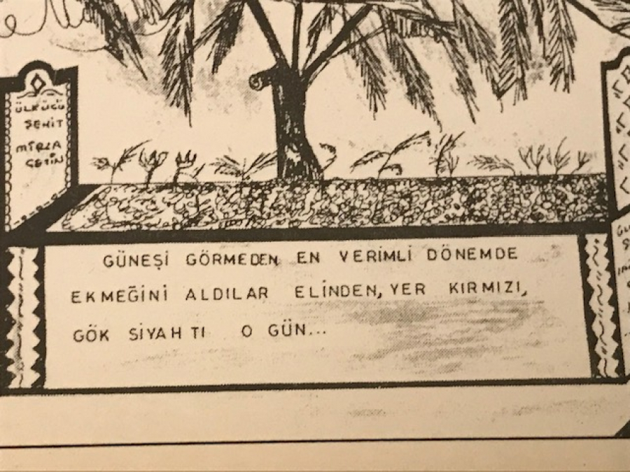 LATİF YILDIZ IN  CİZİMİ TASARIMLARIYLA YAPILIP BASILAN  MHP PROPAGANDA KARTPOSTAL 17 X 12 CM 