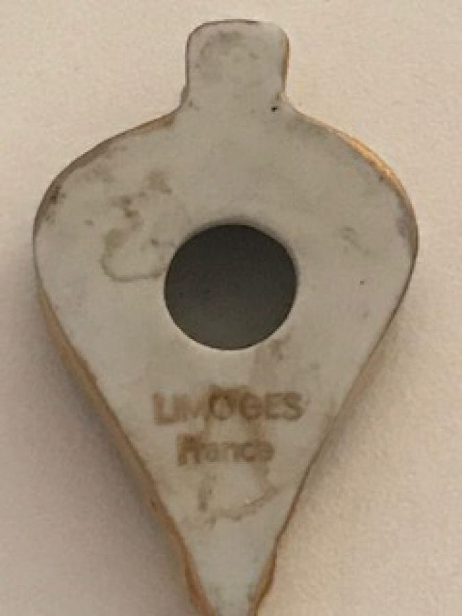 LİMOGES FRANCE KÖRÜK FORMUNDA PORSELEN BİBLO 5 X 3 CM