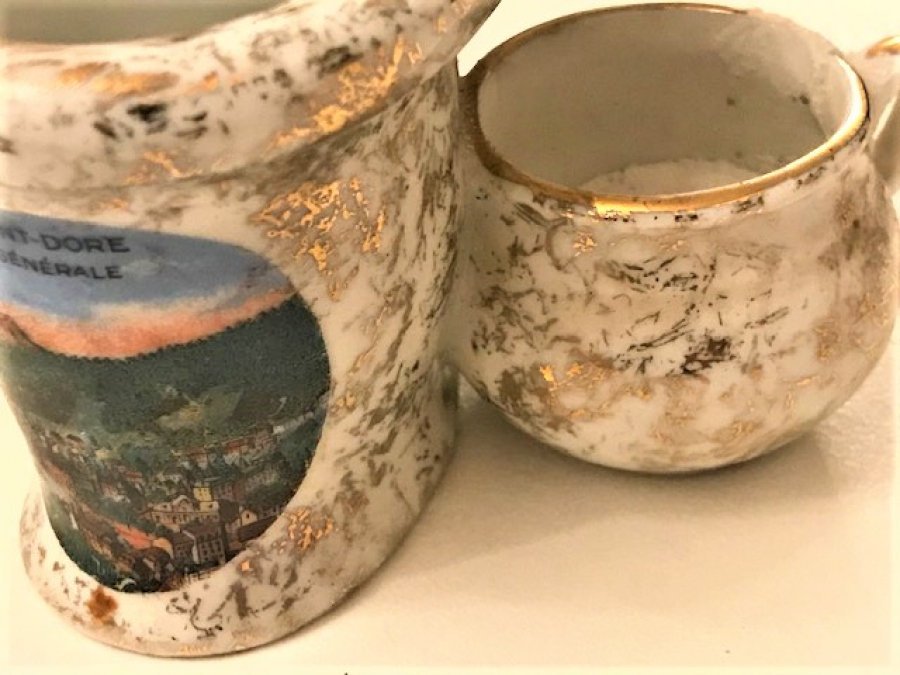 LİMOGES KAPAKLI PORSELEN DAMGALI ÜÇLÜ SOS VE BAHARATLIK