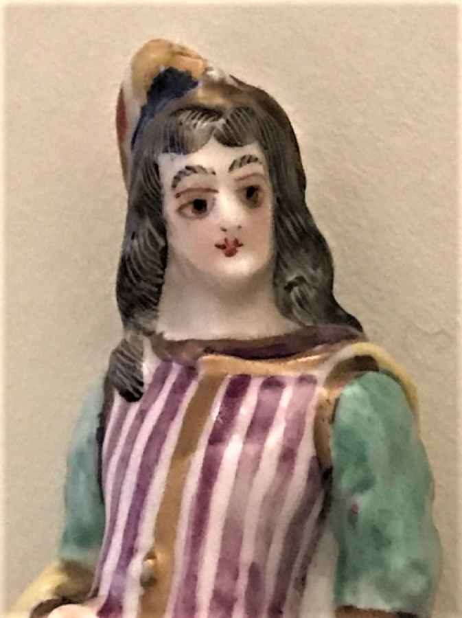 MAİYEN TAMAMEN EL İŞÇİLİKLİ ÇİFT PORSELEN BİBLO 1814 DAMGALI 12 CM BOYUNDA 