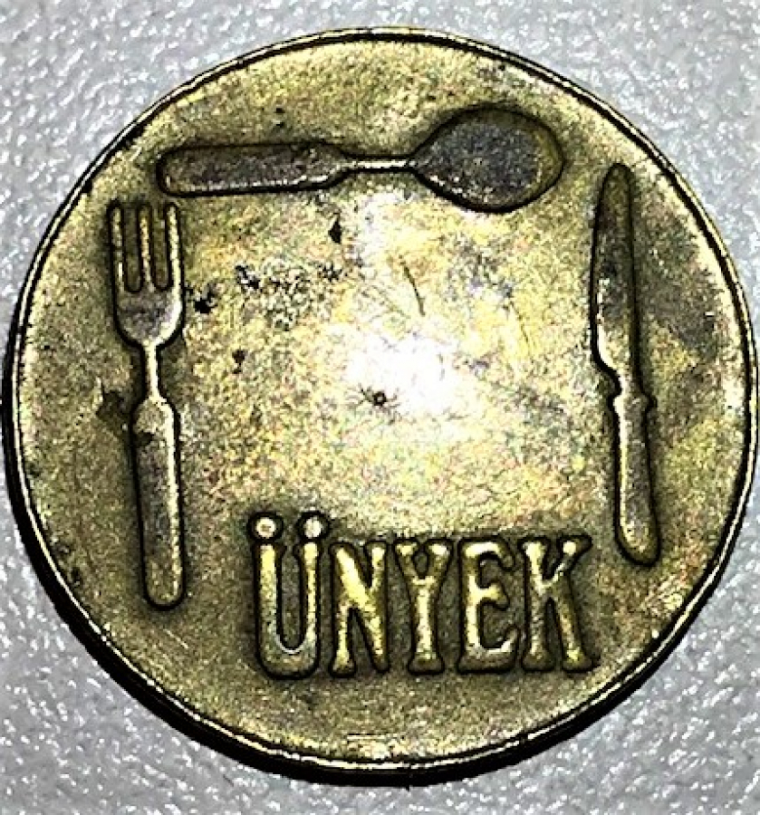UNYEK İSTANBUL ÜNİVERSİTESİ KURULUŞ 1453 METAL YEMEK JETONU