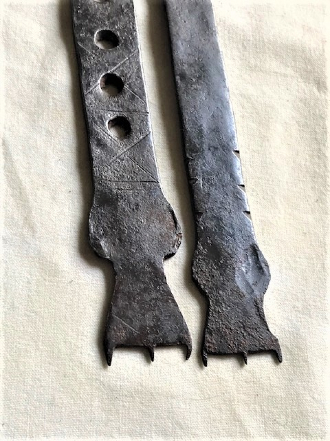 OSMANLI USTA EL DOGME SICAK DEMİR METAL ÖLCÜ ALETİ 2 GECME PARCALI ARŞIN VE ENDAZE