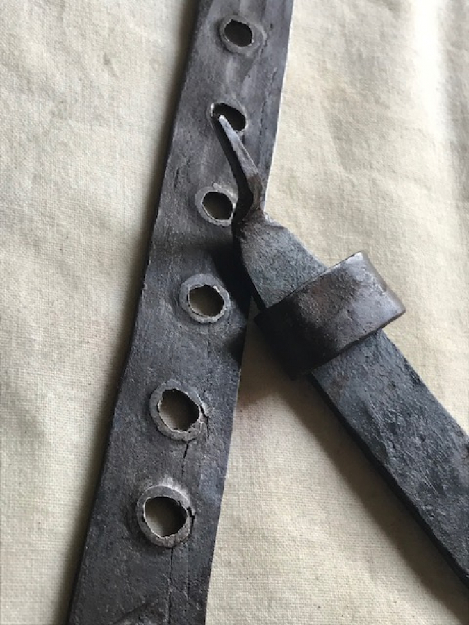 OSMANLI USTA EL DOGME SICAK DEMİR METAL ÖLCÜ ALETİ 2 GECME PARCALI ARŞIN VE ENDAZE