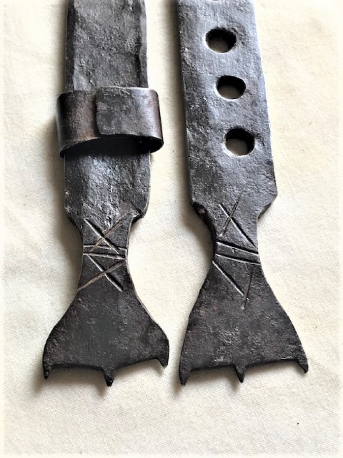 OSMANLI USTA EL DOGME SICAK DEMİR METAL ÖLCÜ ALETİ 2 GECME PARCALI ARŞIN VE ENDAZE