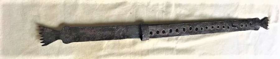 OSMANLI USTA EL DOGME SICAK DEMİR METAL ÖLCÜ ALETİ 2 GECME PARCALI ARŞIN VE ENDAZE