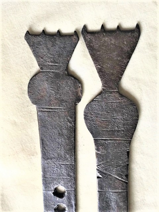 OSMANLI USTA EL DOGME SICAK DEMİR METAL ÖLCÜ ALETİ 2 GECME PARCALI ARŞIN VE ENDAZE