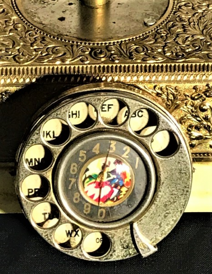 1970 Lİ YILLAR CEVİRMELİ MEKANİK  BAKALİT VE BRONZ KARIŞIMI CEVİRMELİ AHİZELİ TELEFON