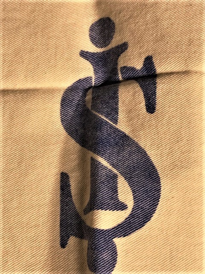 UZERİ İŞ BANKASI ARMALI MAVİ RENKDE  PARA TAŞIMA CUVALI