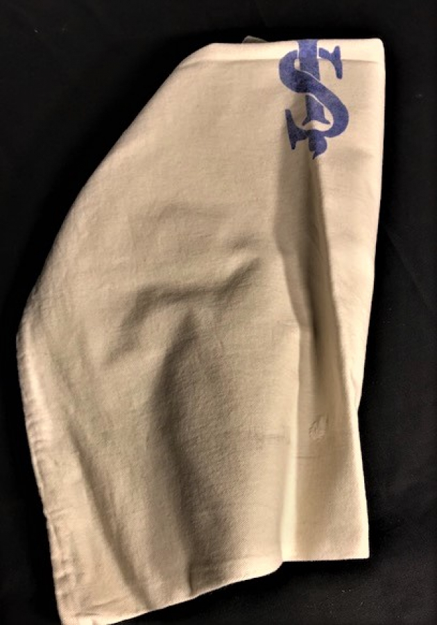 UZERİ İŞ BANKASI ARMALI MAVİ RENKDE  PARA TAŞIMA CUVALI