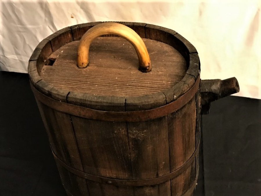 AHŞAP CEMBERLİ SU SIVI KOYMA TAŞIMA KABI EL YAPIMI