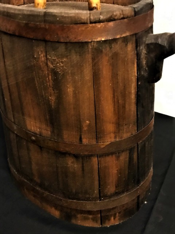 AHŞAP CEMBERLİ SU SIVI KOYMA TAŞIMA KABI EL YAPIMI