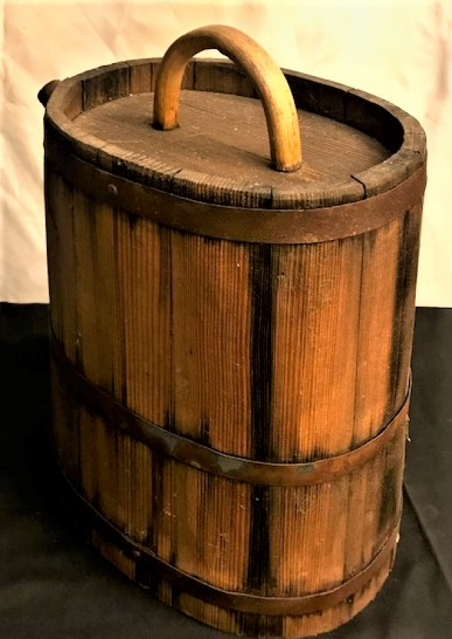 AHŞAP CEMBERLİ SU SIVI KOYMA TAŞIMA KABI EL YAPIMI