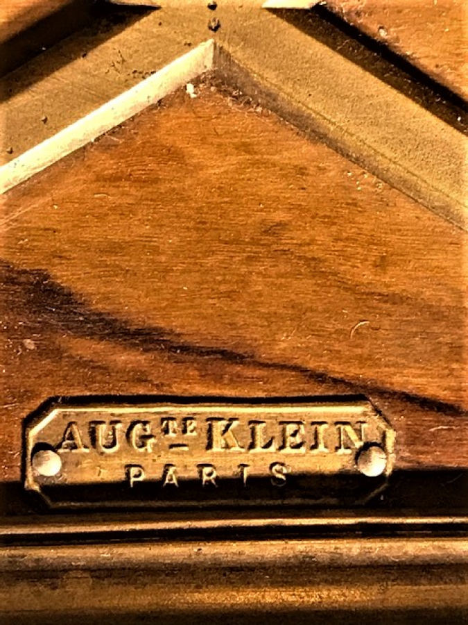 AUG KLEIN PARİS MASA ÜZERİ BRONZ YAZI HOKKA TAKIMI 5 PARCA AHŞAP KISMI GÜL AGACI