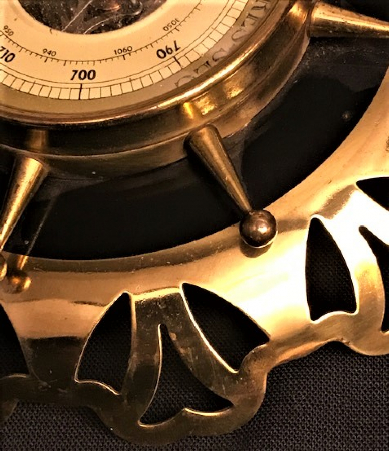 TEMPETE PLUIE OU VI VARIABLE TEMPS  TRES BAROMETRE TERMOMETRE METAL HAFIZASI AYARLANABİLİR 