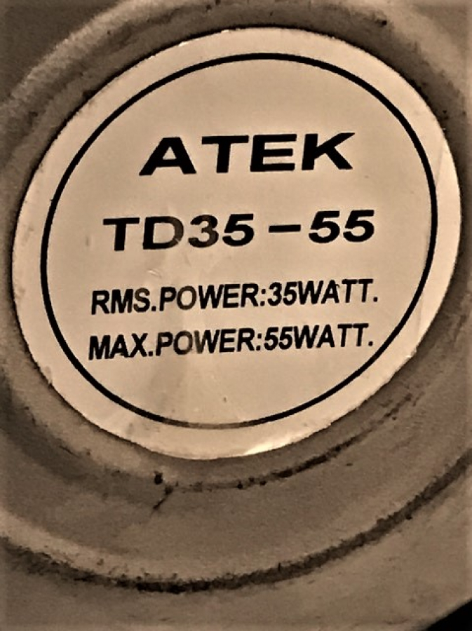 ATEK TD35-55 RMS 35 WAT  55 WAT DİNAMİK HAVALI HÖPORLÖR 