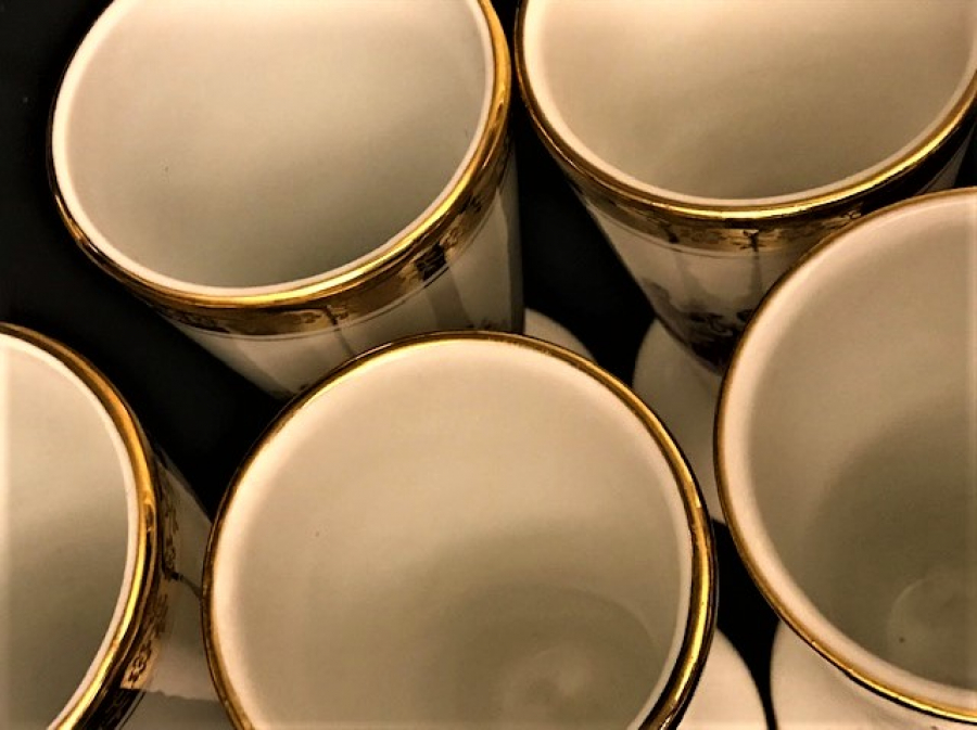 PORCELAINE DU BERRY ICE CREAM FRANCE 6 ADET TAKIM PORSELEN DONDURMALIK