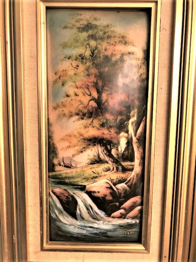 LİMOGES EMAYE EL CALIŞMA RESİM ORJİNAL ÇERÇEVESİ SANATÇI İMZALI ORJİNAL KOLEKSİYON