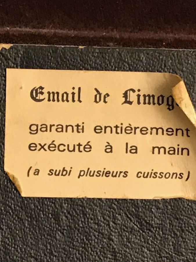 LİMOGES EMAYE EL CALIŞMA RESİM ORJİNAL ÇERÇEVESİ SANATÇI İMZALI ORJİNAL KOLEKSİYON