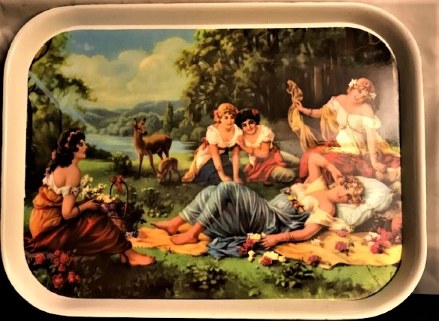 MELAMİN 1970 Lİ YILLAR TEPSİ İMSAŞ İSTANBUL MELAMİNE 25X 40 ÖLCÜLERİNDE 