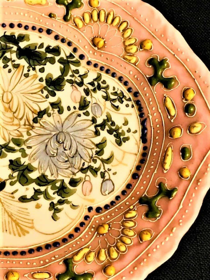 PORSELEN ÜZERİ MİNE İŞÇİLİKLİ EL YAPIM İKRAMLIK JAPON