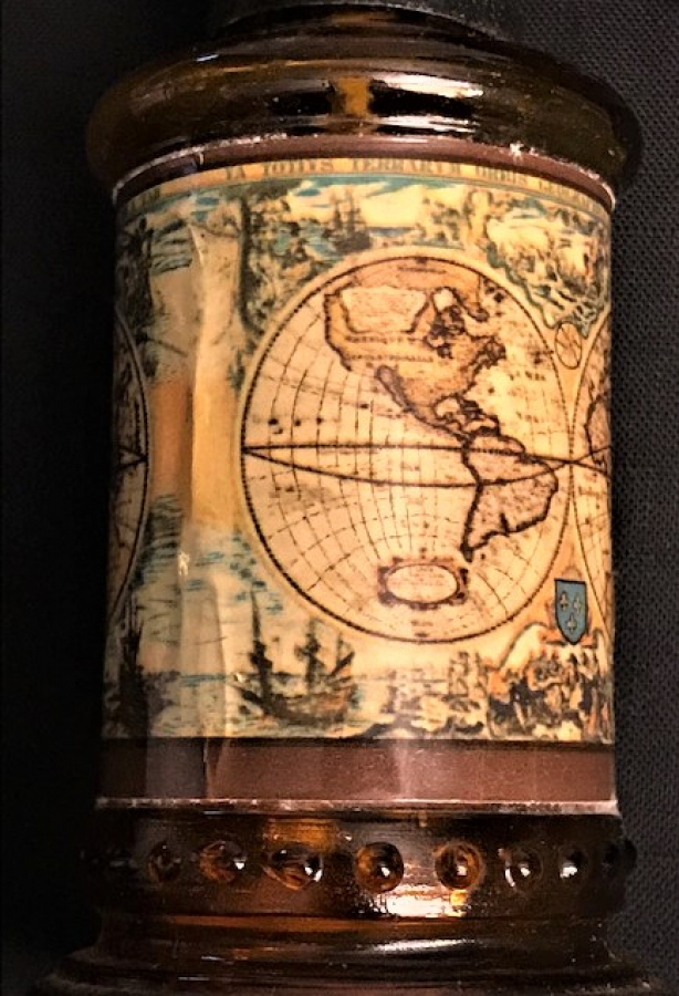 ALMAN CAM FİTİLLİ GAZ YAGI LAMBASI 26 CM BOYUNDA 6.5 CM CAP 