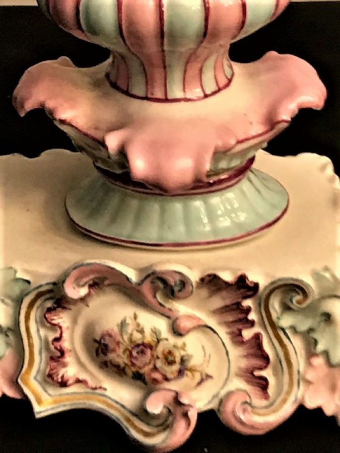 MAYZEN AYAKLI SÜPER RENKLER PORSELEN JARDİNYER TAMAMI EL İŞİ VE BOYAMA 