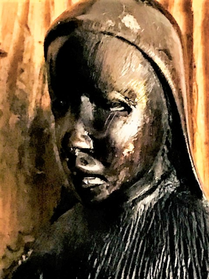 TİK AGACI EL OYMASI AGAC İŞCİLİGİ ŞAVAŞCI AİLE TEMALI TEK PARCA AGACDAN İŞLENMİŞ