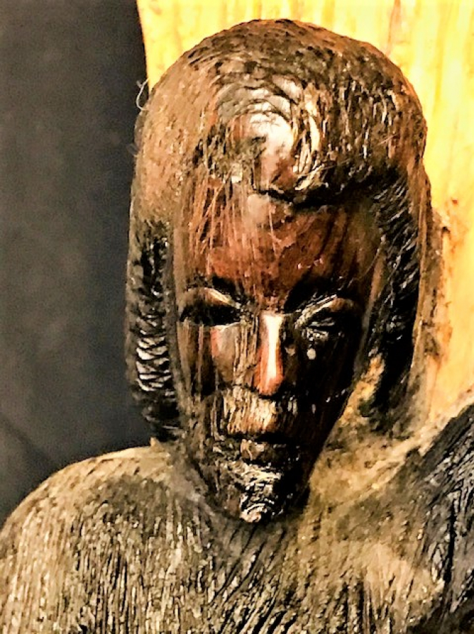 TİK AGACI EL OYMASI AGAC İŞCİLİGİ ŞAVAŞCI AİLE TEMALI TEK PARCA AGACDAN İŞLENMİŞ