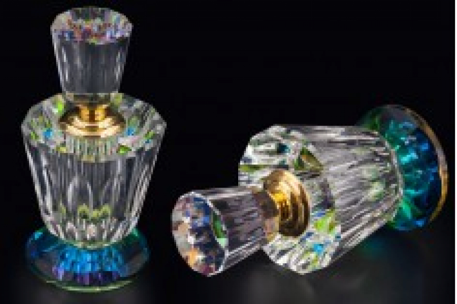 KRİSTAL KAPAKLI CAM İĞNELİ DOLDURULABİLİR PARFUM ŞİŞESİ 30 ML