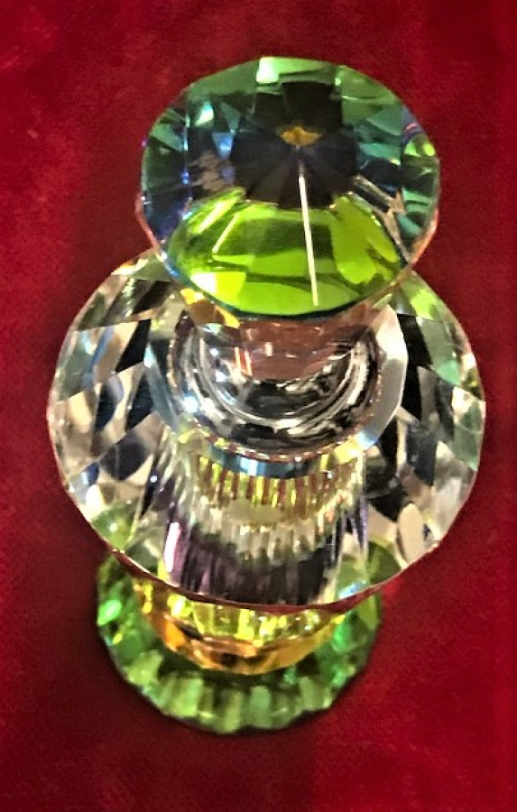 KRİSTAL KAPAKLI CAM İĞNELİ DOLDURULABİLİR PARFUM ŞİŞESİ 30 ML